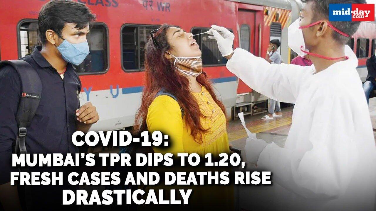 Covid-19: Mumbai’s TPR dips to 1.20, fresh cases and deaths rise drastically